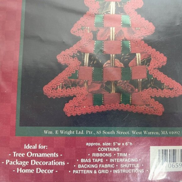 Wrights Pin Weaving Ornament Kit Christmas Tree Holiday Vintage #194-306-999 - Picture 4 of 10